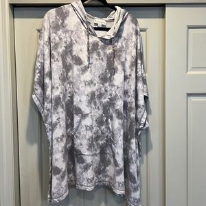 Kookaburra by UGG soft and cuddly oversized hooded tiedyed, poncho inspired, top